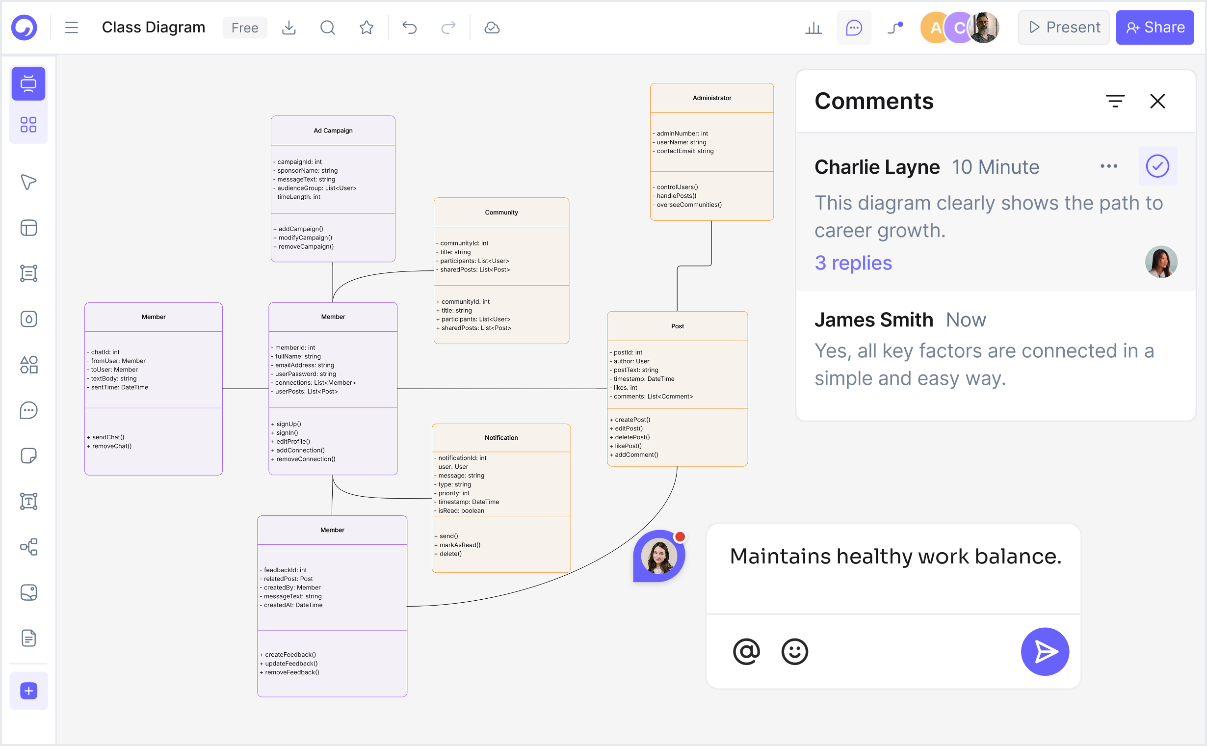 Software engineers, CS students, system architects, and technical leads using Cloudairy for class diagrams