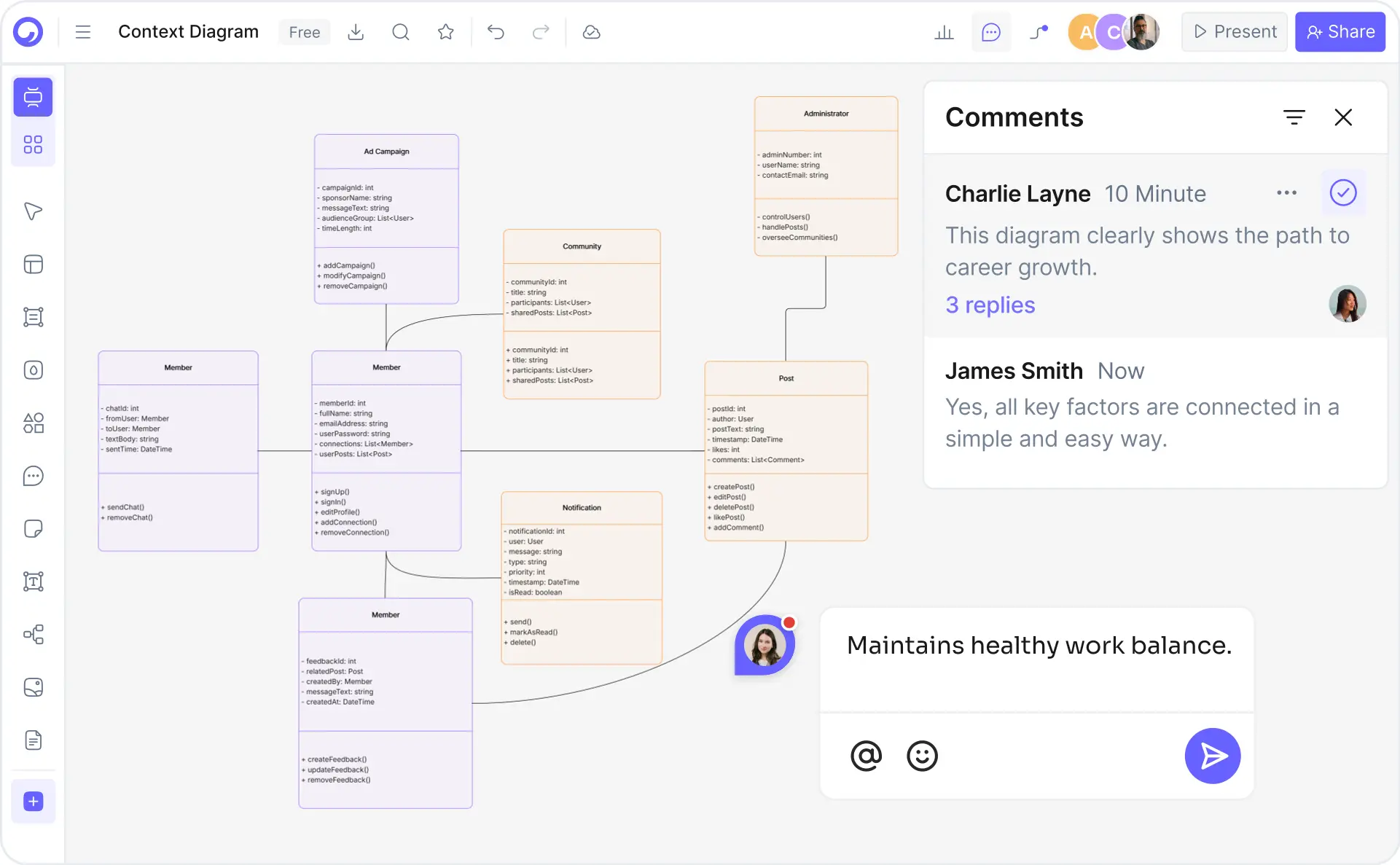 Software engineers, CS students, system architects, and technical leads using Cloudairy for class diagrams