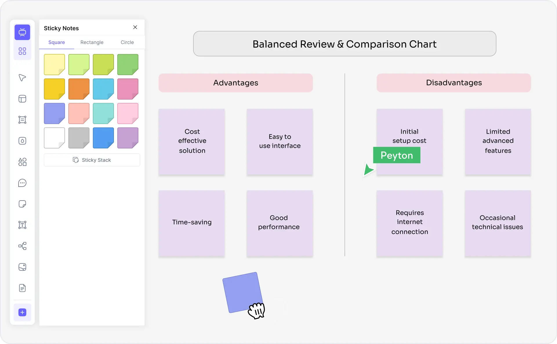 What is a comparison chart — example showing side-by-side product, feature, and pricing comparison chart