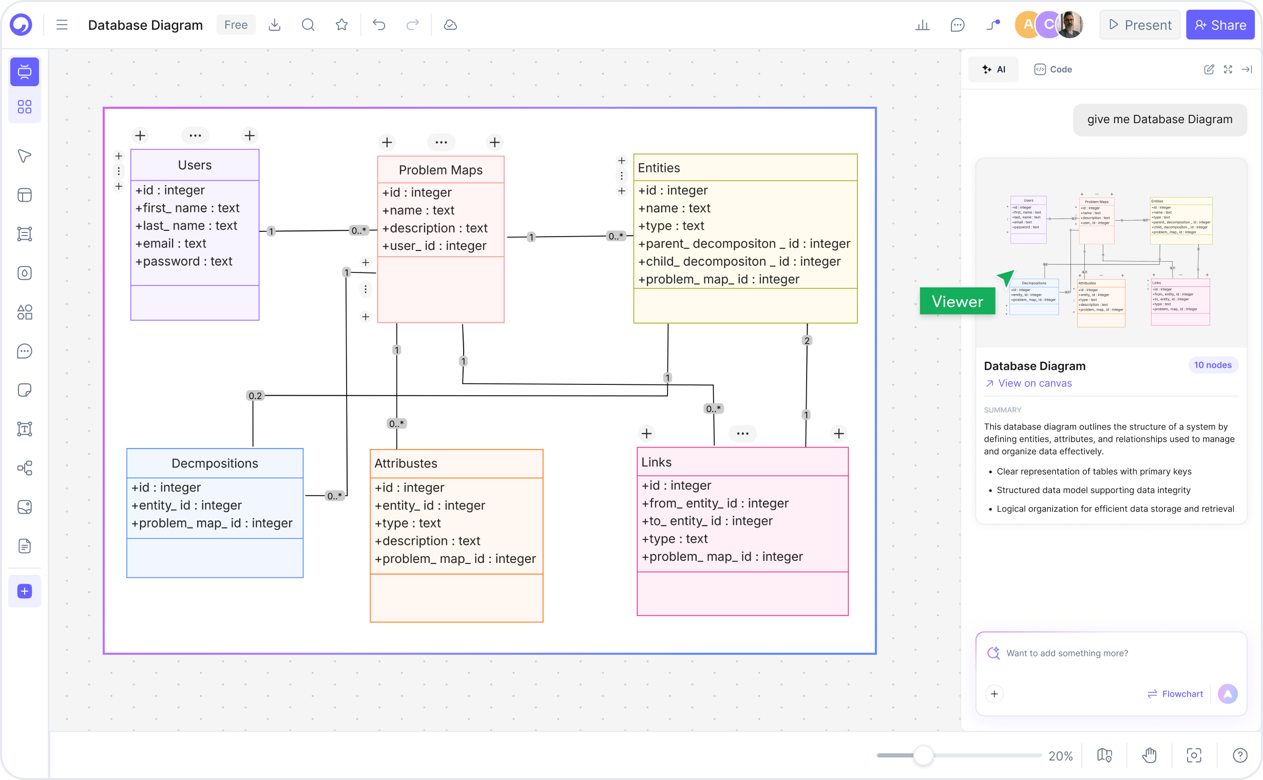How to make a database diagram with Cloudairy — four steps from prompt to SQL export