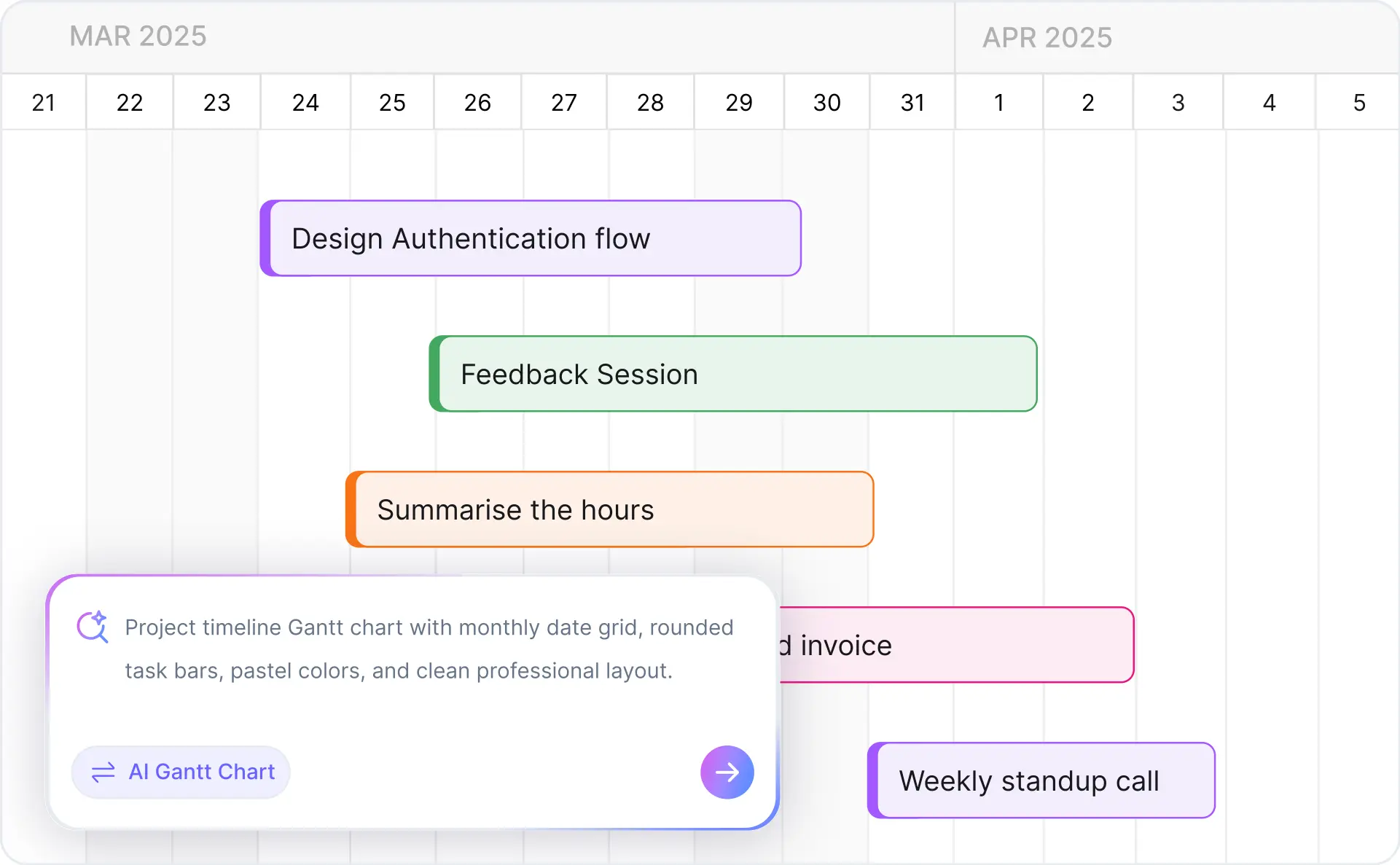 How to make a Gantt chart with AI using Cloudairy — five steps from project description to export