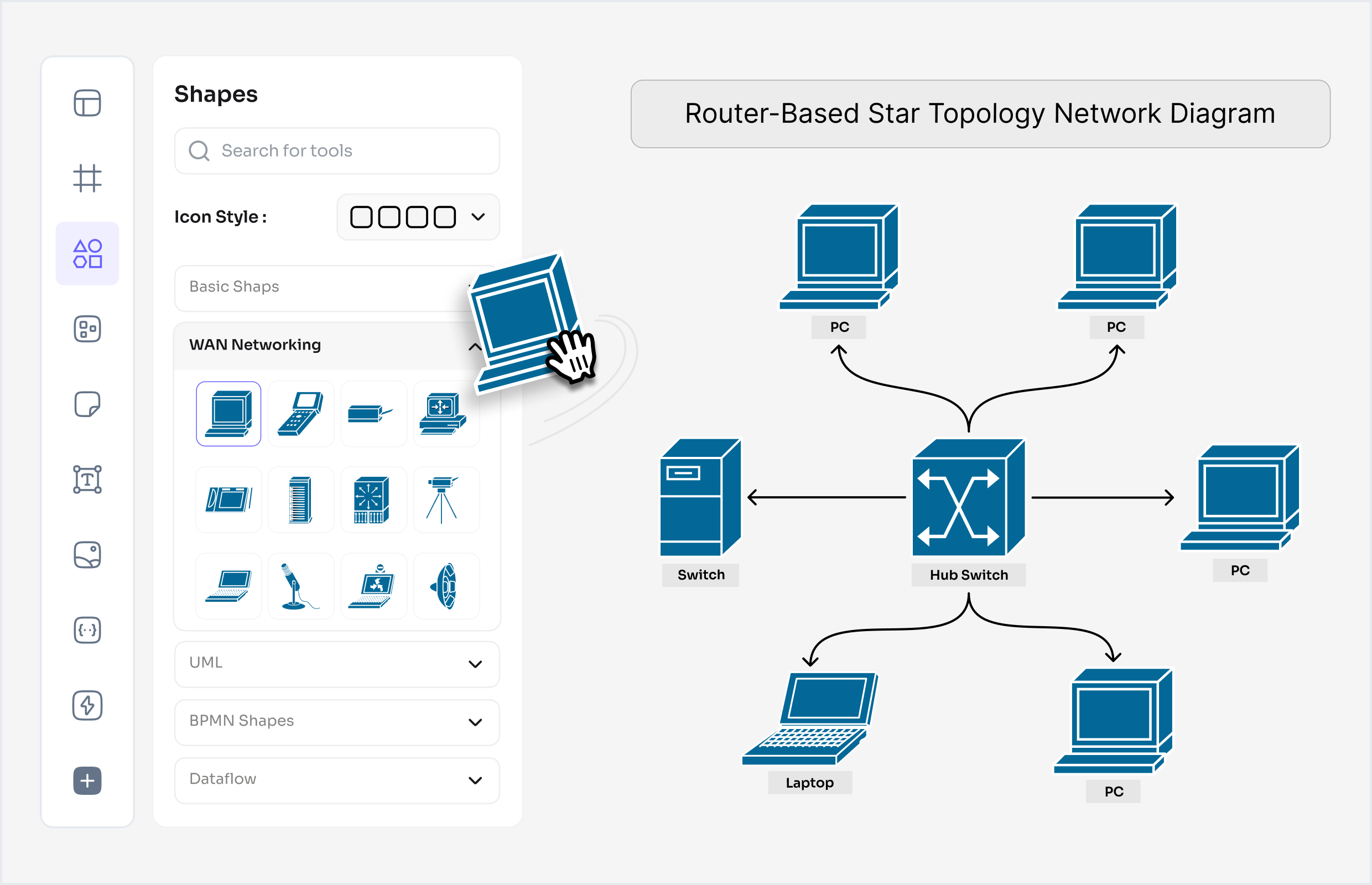 What is an AI network diagram generator?
