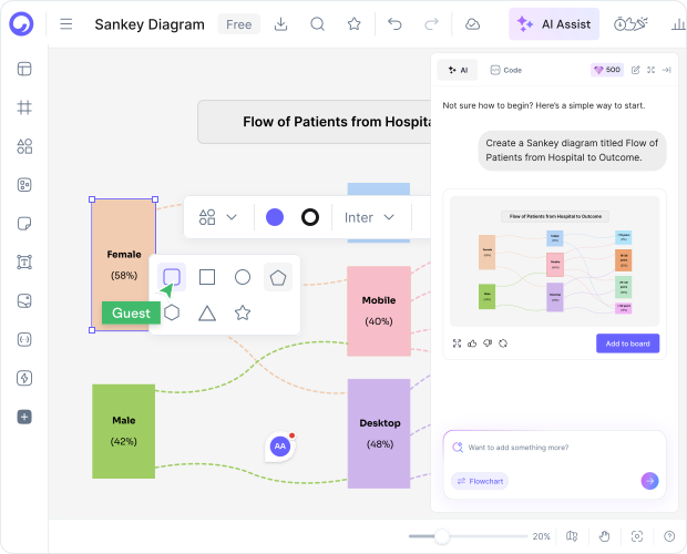 How to Make a Sankey Diagram with AI