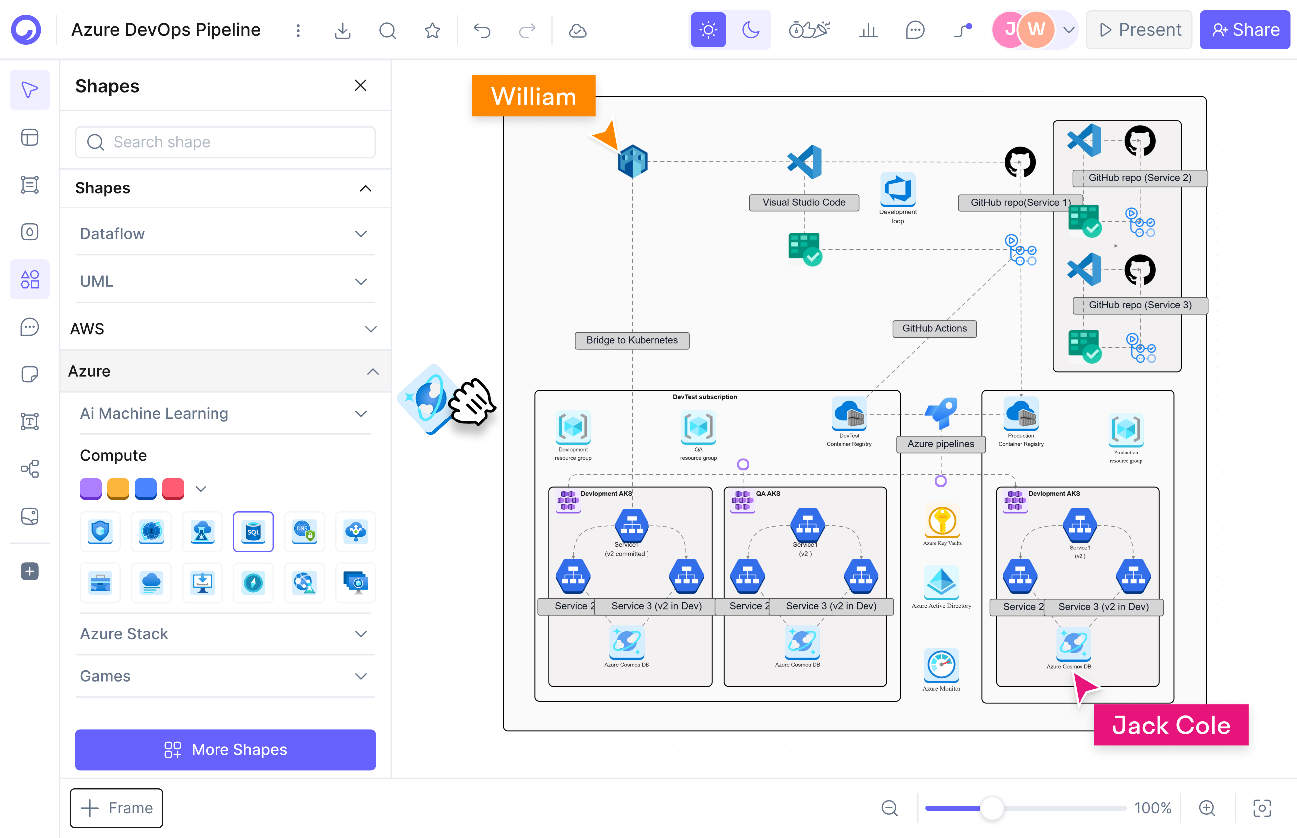 Does Cloudairy handle UML, ER, and cloud architecture diagrams like Lucidchart?