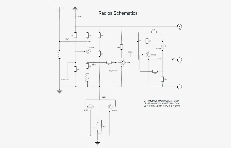 Schaltplan für Funkgeräte