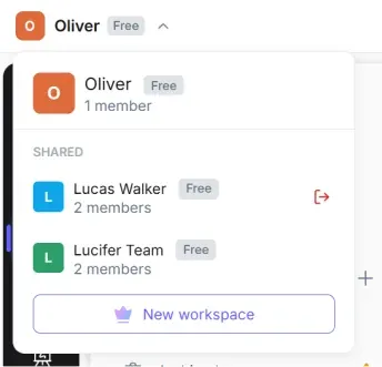 The workspace switcher